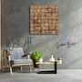 Autres décorations murales - "Sculpture Murale Fumée Marron : Édition Limitée en Bois de Qualité Supérieure Fait Main" 100CMX100CM - ARTDESIGNA