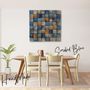 Autres décorations murales - "Sculpture Murale Fumée Bleue : Édition Limitée en Bois de Qualité Supérieure Fait Main" 100CMX100CM - ARTDESIGNA