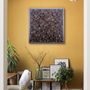 Autres décorations murales - "Copie de la Sculpture Murale Diamant Noir : Édition Limitée en Bois de Qualité Supérieure Fait Main" 100CMX100CM - ARTDESIGNA