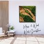 Other wall decoration - "Custom Made Moss and Olive Wood Wall Art: Premium Handcrafted Sculptures" 100CMX100CM - ARTDESIGNA