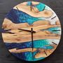Other wall decoration - "Custom Made Resin and Wood Wall Clock: Premium Handcrafted Sculptures" 80CM - ARTDESIGNA