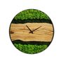 Autres décorations murales - "Horloge Murale sur Mesure en Bois de Mousse et d'Olivier : Sculptures Murales Haut de Gamme Faites Main" 80CM - ARTDESIGNA