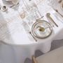 Table linen - FOSSILE - Printed and embroidered linen tablecloth - ALEXANDRE TURPAULT
