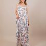Apparel - ZOYA EMBROIDERED FLORAL SHIMMER MAXI DRESS - HYA CONCEPT STORE