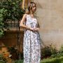 Apparel - ZOYA EMBROIDERED FLORAL SHIMMER MAXI DRESS - HYA CONCEPT STORE