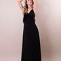 Apparel - ELLA BLACK SHIMMER MAXI DRESS WITH FEATHERS - HYA CONCEPT STORE