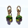 Cadeaux - Boucles d'oreilles plaqué or 18 carats et verre de Murano artisan - CHAMA NAVARRO