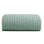 Throw blankets - Organic Cotton Knitted Quilt. Dark Blue|Beige|Gray|Green - SOWL