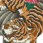 Objets de décoration - Tatouage de tigre Koinobori (KOI2.56/M) - MADAME MO