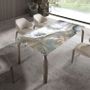 Tables Salle à Manger - Table à manger rectangulaire marbre porcelaine et frêne chêne - ANGEL CERDÁ