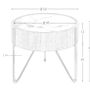 Coffee tables - Round corner table in porcelain marble, walnut and black steel - ANGEL CERDÁ
