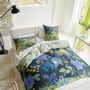 Bed linens - Indigo Decorative Brocade - Printed Cotton Sateen Bedding Set - DESIGNERS GUILD