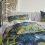 Bed linens - Indigo Decorative Brocade - Printed Cotton Sateen Bedding Set - DESIGNERS GUILD