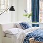 Bed linens - Batik Indigo Parquet - Garbadine Cotton Accessory - DESIGNERS GUILD