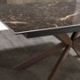 Dining Tables - Rectangular porcelain marble and steel extending dining table - ANGEL CERDÁ
