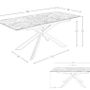 Dining Tables - Rectangular porcelain marble and steel extending dining table - ANGEL CERDÁ