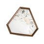 Coffee tables - Porcelain marble and walnut triangular corner table - ANGEL CERDÁ