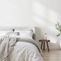 Bed linens - Bed set 240x260cm washed cotton 57 thread count WHITE - SLEEP RETREAT / COPENHAGEN HOME