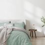 Bed linens - Bed set 240x260cm washed cotton 57 thread count WHITE - SLEEP RETREAT / COPENHAGEN HOME