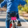 Gifts - Cycling badge "Les vrais héros sont à vélo" (pink flowers) - V-LOPLAK (ACCESSOIRE TENDANCE)