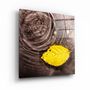 Autres décorations murales - ・"Yellow Leaf on the Water"|・Glass Wall Art  Artdesigna Glass Printing Wall Arts. - ARTDESIGNA