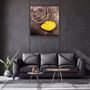 Autres décorations murales - ・"Yellow Leaf on the Water"|・Glass Wall Art  Artdesigna Glass Printing Wall Arts. - ARTDESIGNA