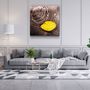 Autres décorations murales - ・"Yellow Leaf on the Water"|・Glass Wall Art  Artdesigna Glass Printing Wall Arts. - ARTDESIGNA