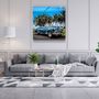 Autres décorations murales - ・"Classic Blue Car"・Glass Wall Art | Artdesigna Glass Printing Wall Arts. - ARTDESIGNA