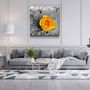 Other wall decoration - ・"Yellow Rose"・Glass Wall Art | Artdesigna Glass Printing Wall Arts. - ARTDESIGNA