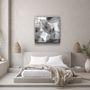 Autres décorations murales - ・"Black and White Leaves"・Glass Wall Art | Artdesigna Glass Printing Wall Arts. - ARTDESIGNA