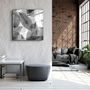 Autres décorations murales - ・"Black and White Leaves"・Glass Wall Art | Artdesigna Glass Printing Wall Arts. - ARTDESIGNA