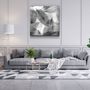 Autres décorations murales - ・"Black and White Leaves"・Glass Wall Art | Artdesigna Glass Printing Wall Arts. - ARTDESIGNA