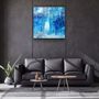 Autres décorations murales - ・"Blue Fall"・Glass Wall Art | Artdesigna Glass Printing Wall Arts. - ARTDESIGNA