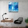 Autres décorations murales - ・"Blue Fall"・Glass Wall Art | Artdesigna Glass Printing Wall Arts. - ARTDESIGNA
