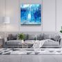 Autres décorations murales - ・"Blue Fall"・Glass Wall Art | Artdesigna Glass Printing Wall Arts. - ARTDESIGNA