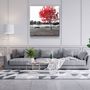 Autres décorations murales - ・"Red Tree"・Glass Wall Art | Artdesigna Glass Printing Wall Arts. - ARTDESIGNA