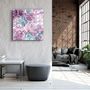 Other wall decoration - ・"Green Flower"・Glass Wall Art | Artdesigna Glass Printing Wall Arts. - ARTDESIGNA