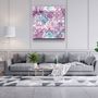 Other wall decoration - ・"Green Flower"・Glass Wall Art | Artdesigna Glass Printing Wall Arts. - ARTDESIGNA