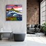 Autres décorations murales - ・"Lake and Mountain Landscape"・Glass Wall Art | Artdesigna Glass Printing Wall Arts. - ARTDESIGNA