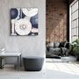 Other wall decoration - ."Moon Drops White". Glass Wall Art | Artdesigna Glass Printing Wall Arts. - ARTDESIGNA