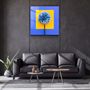 Autres décorations murales - ・"Blue Flower"・Glass Wall Art | Artdesigna Glass Printing Wall Arts. - ARTDESIGNA