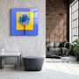 Autres décorations murales - ・"Blue Flower"・Glass Wall Art | Artdesigna Glass Printing Wall Arts. - ARTDESIGNA
