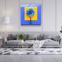 Autres décorations murales - ・"Blue Flower"・Glass Wall Art | Artdesigna Glass Printing Wall Arts. - ARTDESIGNA