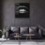 Autres décorations murales - ・"Black Lips"・Glass Wall Art | Artdesigna Glass Printing Wall Arts. - ARTDESIGNA
