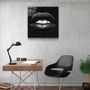 Autres décorations murales - ・"Black Lips"・Glass Wall Art | Artdesigna Glass Printing Wall Arts. - ARTDESIGNA