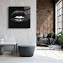 Autres décorations murales - ・"Black Lips"・Glass Wall Art | Artdesigna Glass Printing Wall Arts. - ARTDESIGNA