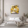 Other wall decoration - ・"Yellow Flowers"・Glass Wall Art | Artdesigna Glass Printing Wall Arts. - ARTDESIGNA