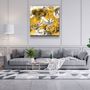 Other wall decoration - ・"Yellow Flowers"・Glass Wall Art | Artdesigna Glass Printing Wall Arts. - ARTDESIGNA