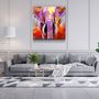 Other wall decoration - ・"Elepurple"・Glass Wall Art | Artdesigna Glass Printing Wall Arts. - ARTDESIGNA
