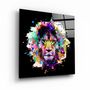 Autres décorations murales - ・"Lion Abstract"・Glass Wall Art | Artdesigna Glass Printing Wall Arts. - ARTDESIGNA